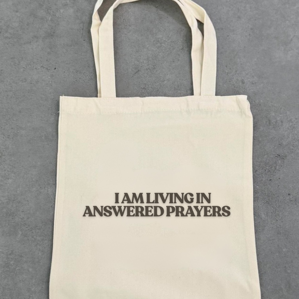 White Tote Bag with Inspirational Quote